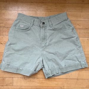 Vintage pastel green riders shorts